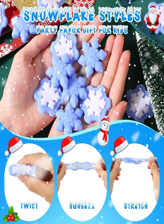 Jerify 150 Pcs Snowflake Winter Fidget Toys Christmas Kawaii Stress Relief Fidget Toys Xmas Stockings Decorations Christmas Party Favors Goodie Bags Filler - Image 3